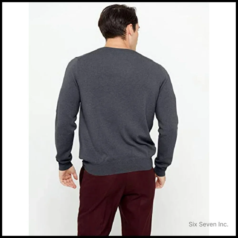 Men's Classic Cashmere Pullover Sweater Luxurious Tailored Fit Essential